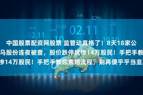 中国股票配资网股票 监管动真格了！8天18家公司摊上大事，黑芝麻、神马股份连夜被查，股价跌停坑惨14万股民！手把手教你索赔流程，别再傻乎乎当韭菜！